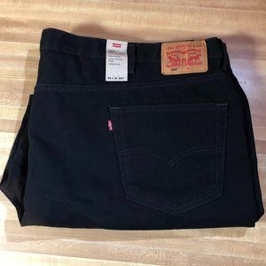 Levi's 550 Black Jeans 56x30 NWT